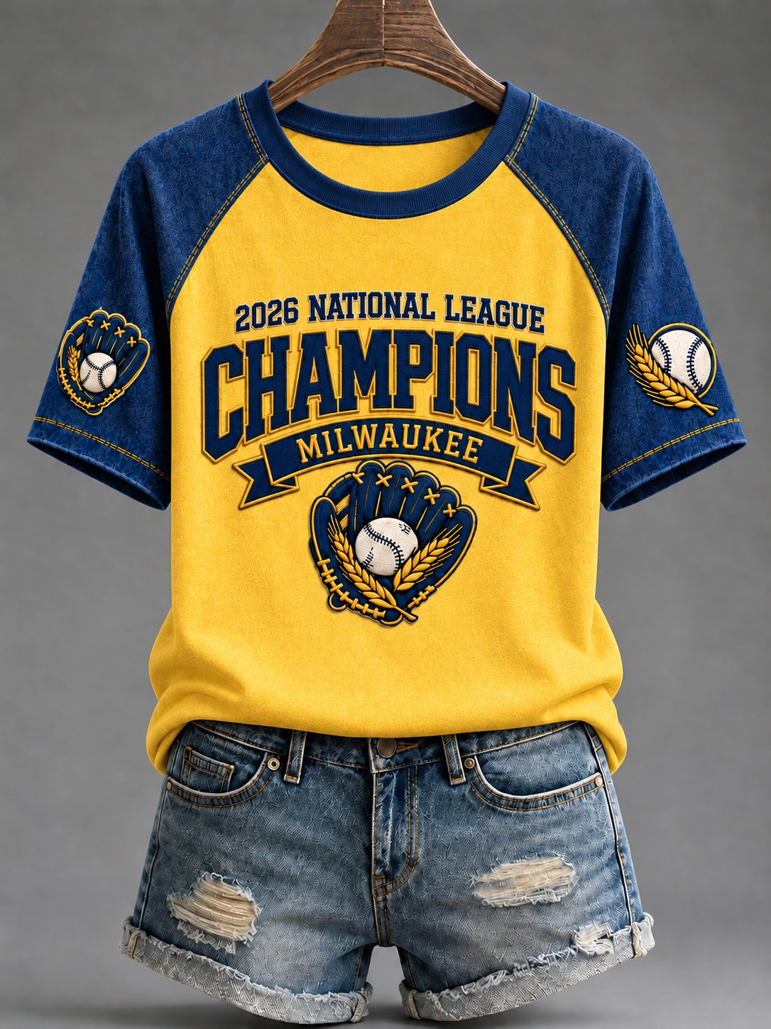 Women's Baseball Print T-shirt