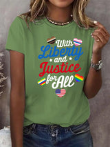 Women's With liberty and justice for all  T-Shirt