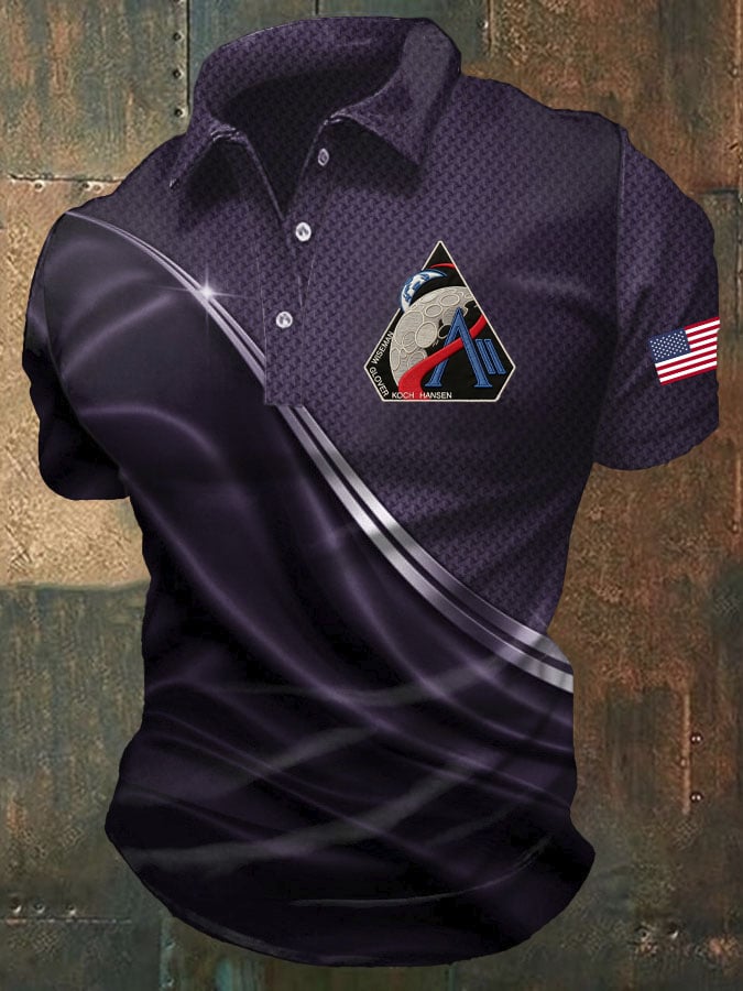 Men's Print Short-Sleeve Polo Shirt