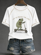 Women's Off To Praise The Lord Printed Casual Tops
