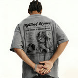 Rolling Stones The Greatest Comeback In History Printed Men's Washed Tee