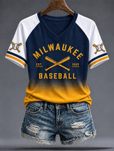 Women's Baseball Print T-Shirt