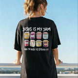 Jesus Is My Jam And I'm Here To Spread It Printed Women's T-shirt