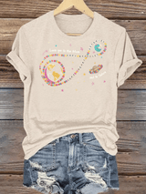 Women's  Fun Planet Print T-Shirt