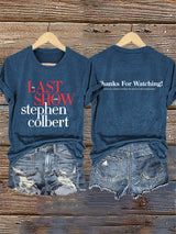 Retro Last Show Tree Print T-Shirt