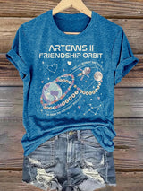 Women's  Fun Planet Print T-Shirt