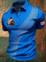 Men's Humanity Returns To The Moon Print Polo Shirt