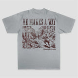 He Makes A Way Isaiah 43:19 Western Landscape Print Printed Women's T-shirt