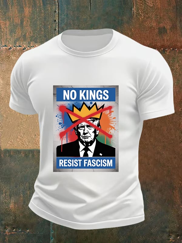 Men's   NO KINGS RESIST FASCISM T-shirt