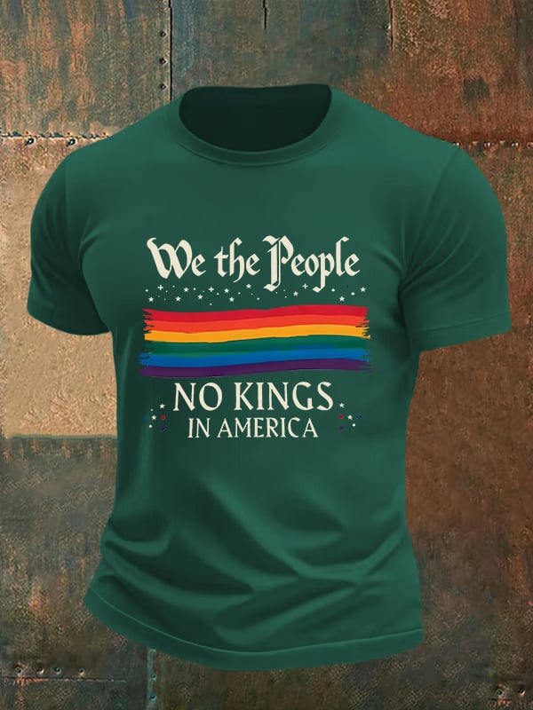 🔥Buy 3 Get 15% Off🔥Men's  We the People NO KINGS IN AMERICA  print  T-Shirt