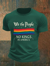 🔥Buy 3 Get 15% Off🔥Men's  We the People NO KINGS IN AMERICA  print  T-Shirt