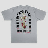 By His Wounds We Are Healed Printed Men's T-shirt