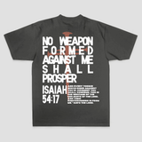No Weapon Formed Against Me Shall Prosper Printed Men's T-shirt