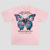 God Turns Broken Pieces Into Masterpieces Printed Women's T-shirt