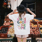 God Is Good All The Time Printed Women's T-shirt
