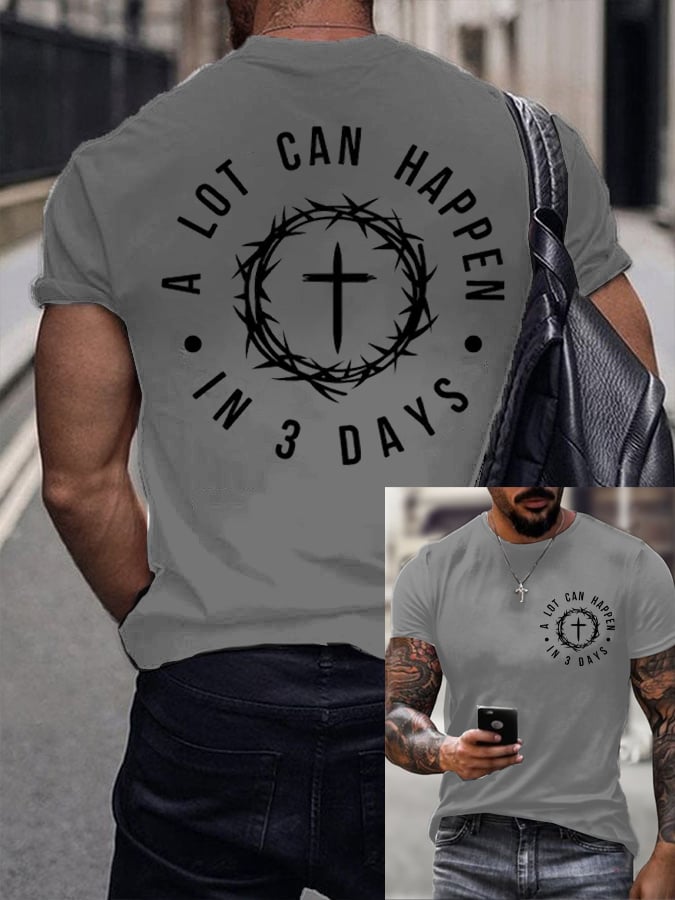 🔥Hot Sale Picks 🔥Men's A Lot Can Happen In 3 Days Printed Shirt