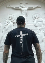 Sacred Crucifix Printed Men's T-shirt