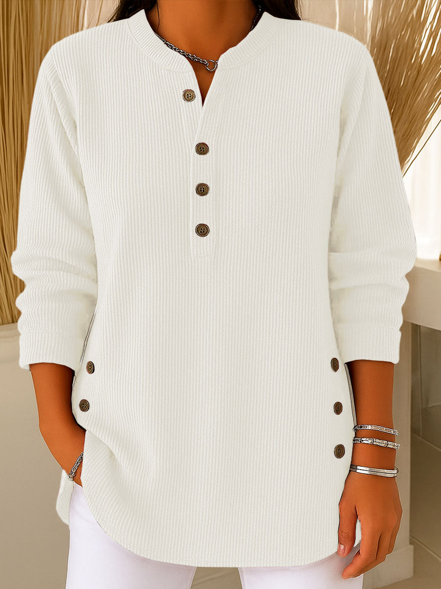 CLEARANCE SALE🔥 Women's Casual Solid Crew Neck Loose Knit Pullover