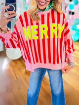 MERRY Casual Striped Pullover