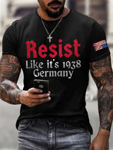 Men's Retro Resist Like It's 1938 Germany Print T-Shirt