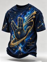 Men's Casual Commemorative-Edition Print Short-Sleeve T-Shirt