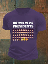 🔥Buy 3 Get 15% Off🔥Men's  History Of US Presidents Print T-Shirt