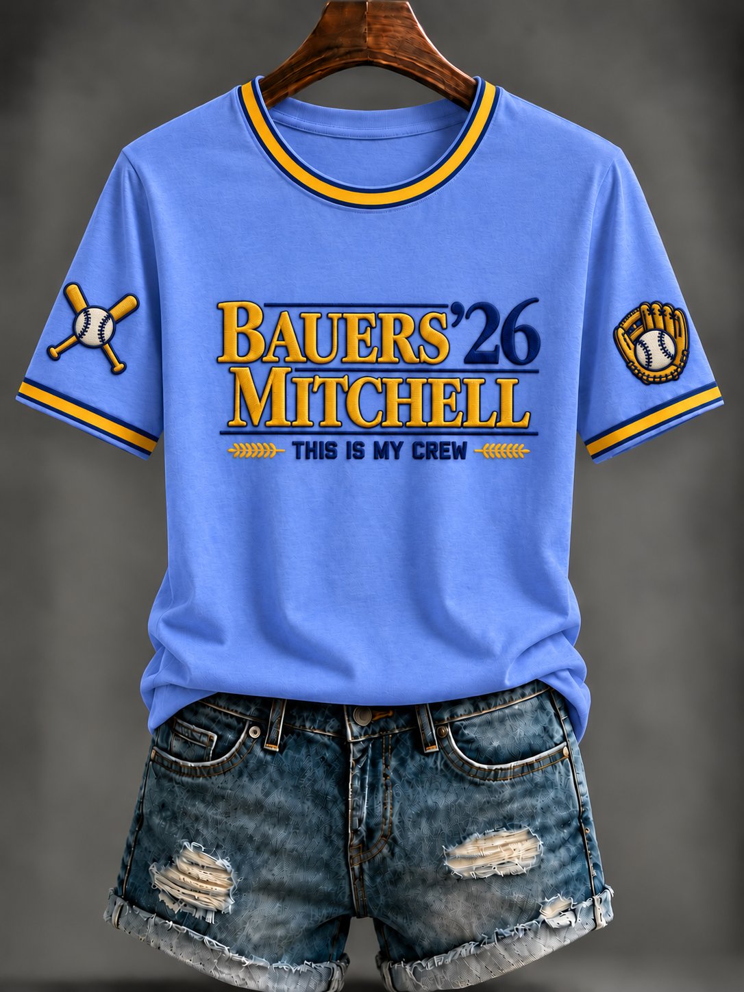 Women's Baseball Print T-Shirt
