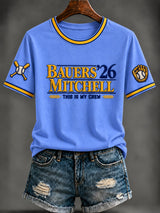 Women's Baseball Print T-Shirt