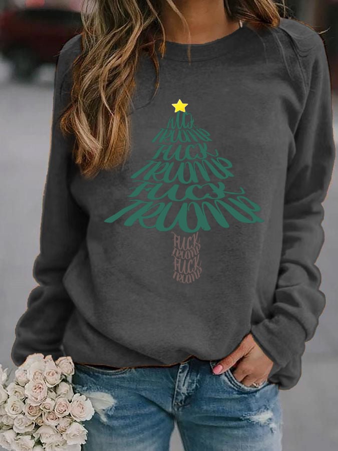 🔥Buy 3 Get 15% Off🔥Women's  Funny Christmas Tree With fdt   Sweatshirt