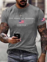 Men's  America Flag Print T-Shirt