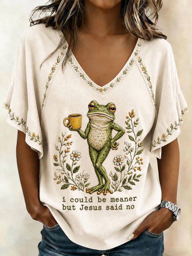 I Could Have Been More Impulsive, But Jesus Restrained Me. (Women'S Faith Print T-Shirt)
