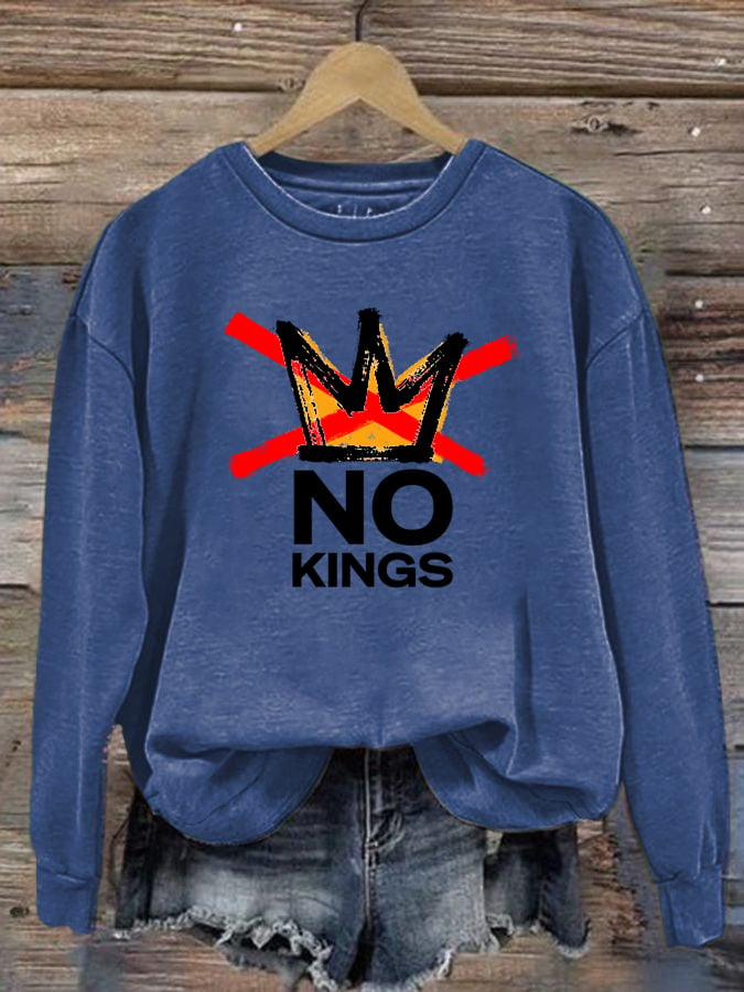 🔥Buy 3 Get 15% Off Women's  America has No Kings Printed Casual Sweatshirt