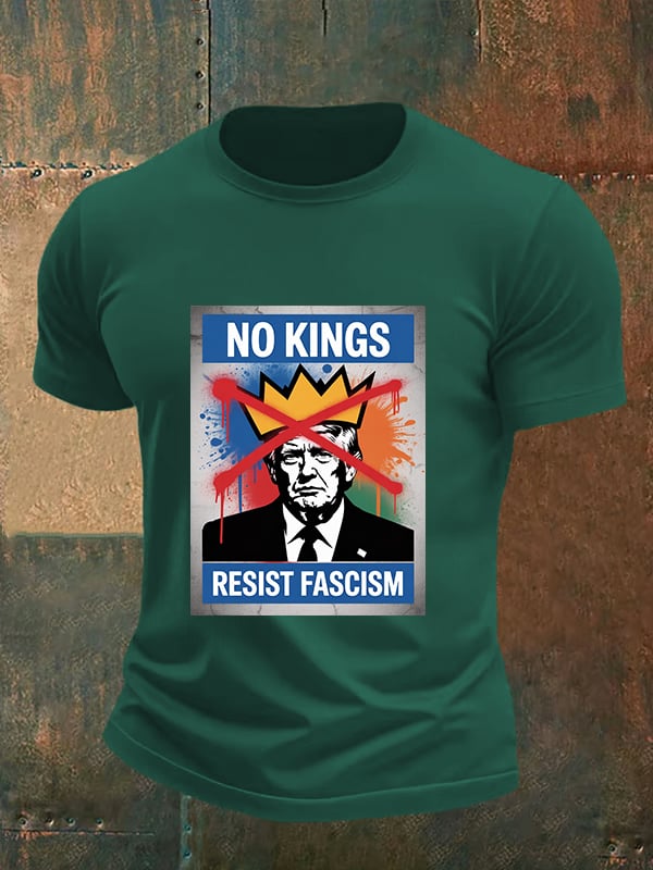 Men's   NO KINGS RESIST FASCISM T-shirt