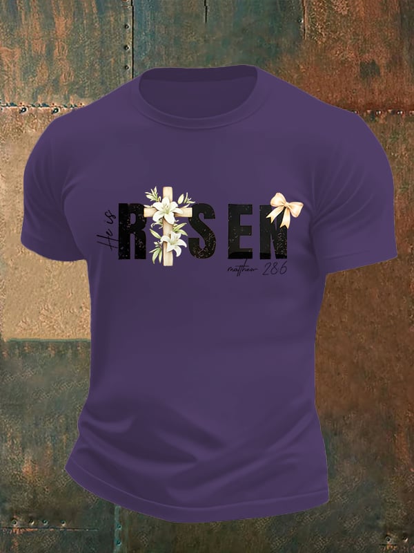 Men's  He is Risen  Print  T-Shirt