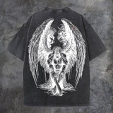 Contradictory Angel Printed Men's Washed Tee