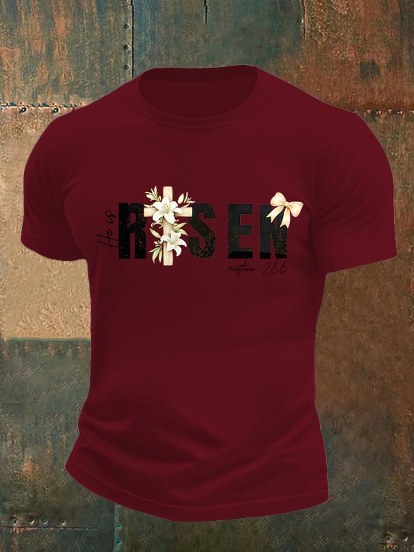 Men's  He is Risen  Print  T-Shirt