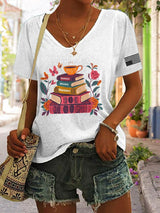 🔥Buy 3 Get 15% Off🔥V-neck Retro Fantasy Drama Tragedy Print T-Shirt