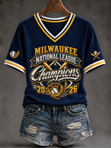 Women's Baseball Print T-Shirt
