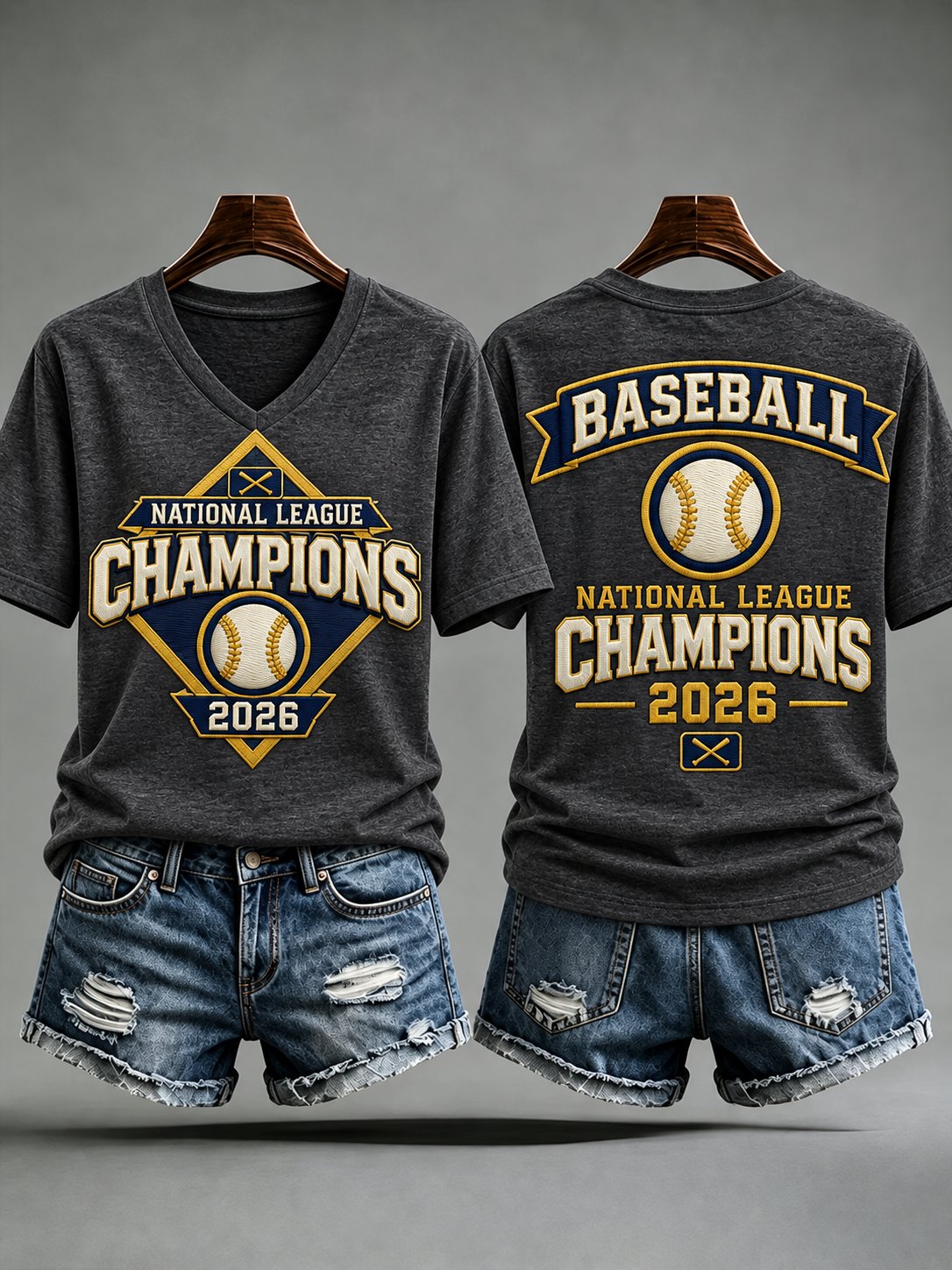 Women's Baseball Print T-Shirt