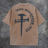 Iron Sharpens Iron Printed Oversize Washed T-Shirt