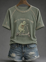 Women's Off To Praise The Lord Printed Casual Tops