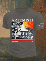 Men's  Lunar Landing Character Print T-Shirt