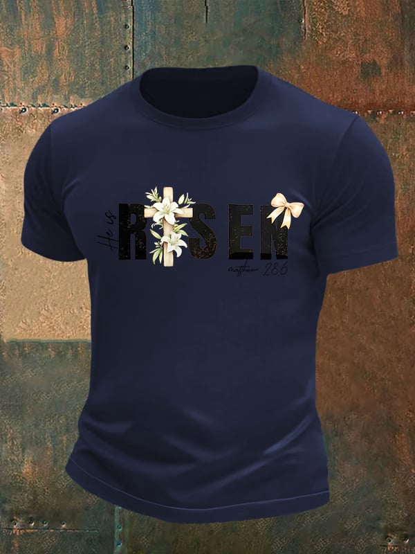 Men's  He is Risen  Print  T-Shirt