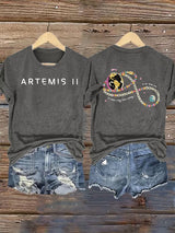 Women's  Fun Planet Print T-Shirt