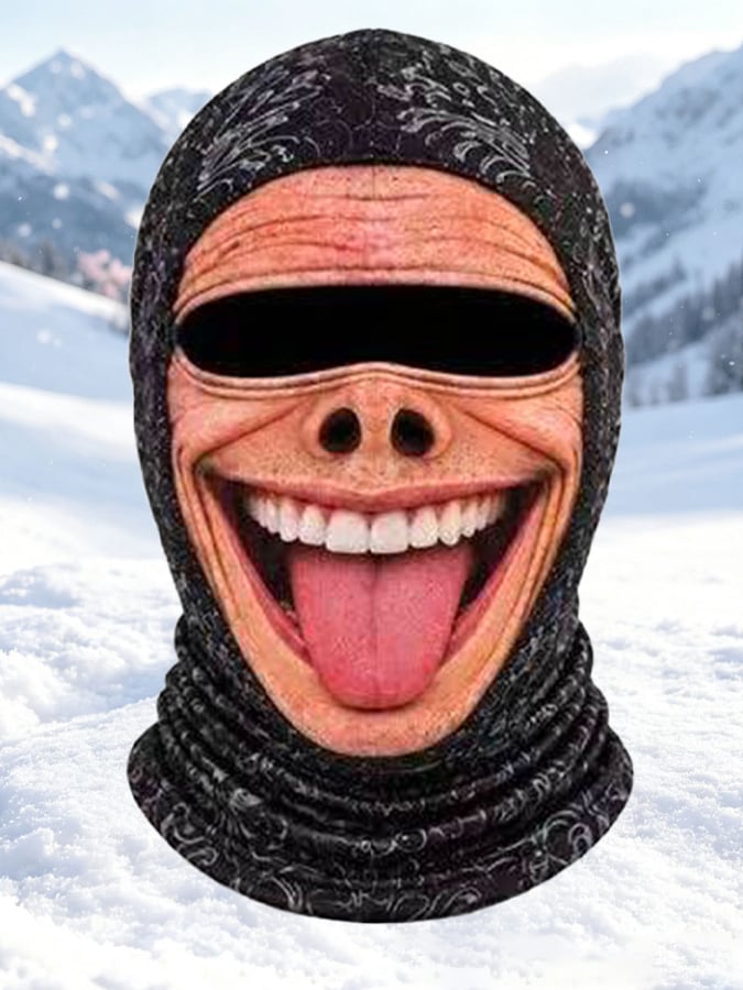Men's Outdoor Warm Balaclava with Funny Expressions