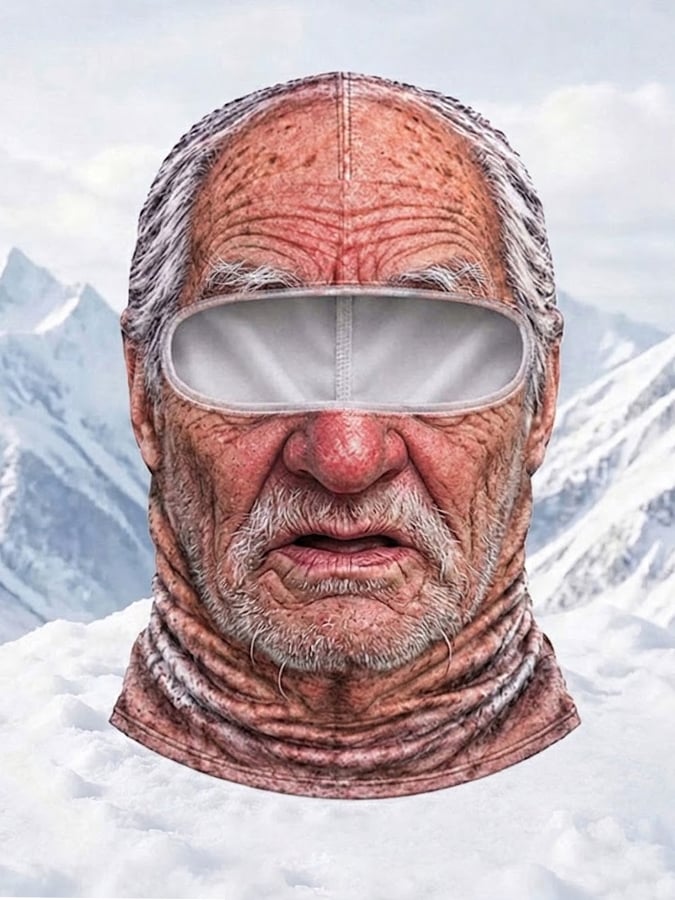 Men's Outdoor Warm Balaclava with Funny Expressions