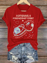 Women's  Fun Planet Print T-Shirt