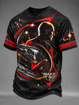 Men's In Loving Memory of Our Captain Printed Casual Tops