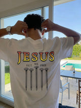 Jesus Set Me Free Printed Men's T-shirt