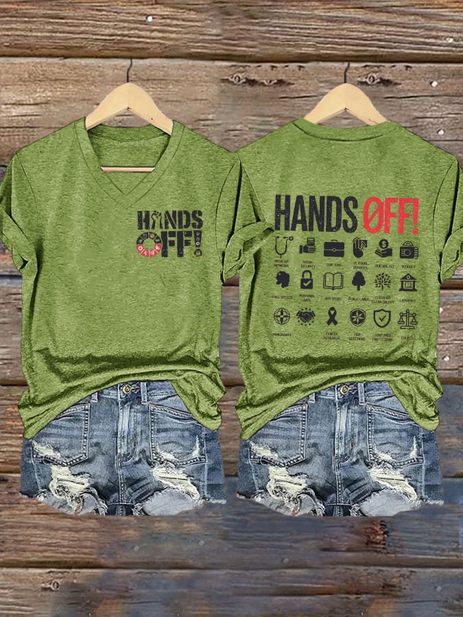 🔥Buy 3 Get 15% Off🔥Women's Casual Hands Off Printed T-Shirt